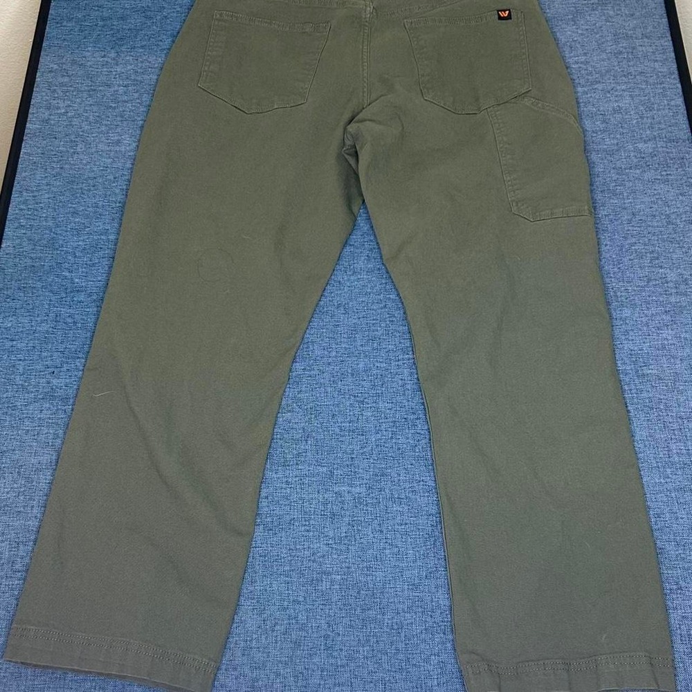 Eddie Bauer Men's Canvas Utility Stretch Pants Green, Size 34x29